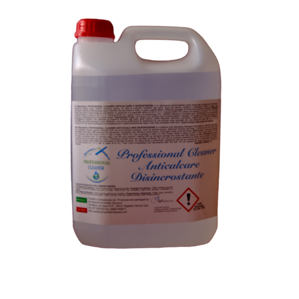 Detergente Professionale Anticalcare Disincrostante Fine Cantiere 5 Lt